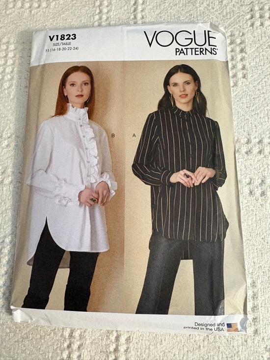 Vogue Other - Vogue Pattern V1823 F5 for Misses’ Shirts